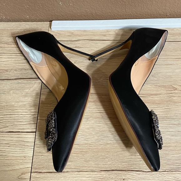 EKS Kricoa Satin High Heel Pumps Black 8 - Picture 8 of 16